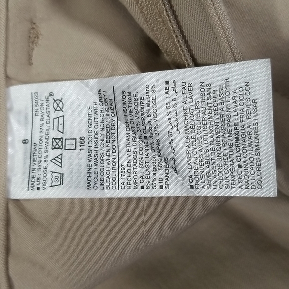 Old Navy Women's Size 8 High Waisted Pixie Pants Cream Full Length - Picture 9 of 11